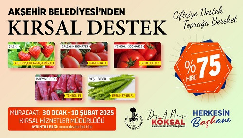 Akşehir belediyesinden çiftçilere fide desteği!