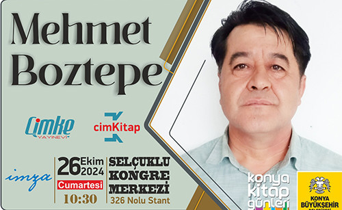 Mehmet Boztepe, fuarda kitaplarını imzalayacak